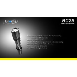 Bronte RC 25 taktisk lygte 5 modes