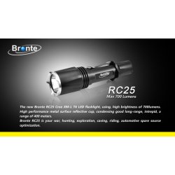 Bronte RC 25 taktisk lygte 5 modes