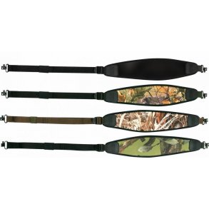 Gevær/riffelrem neopren og webbing bred.