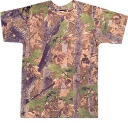 Camo T-shirt, med korte &aelig;rmer.3 forskellige farver