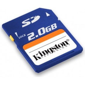 SD-kort  på 2 GB standard.