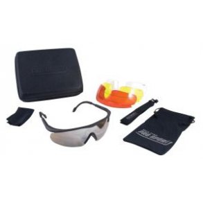 Skydebriller med udskiftelige glas